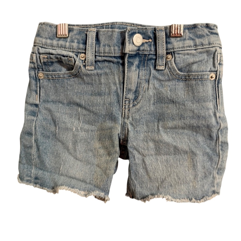 Old Navy Bermuda Shorts Kids 5 Light Wash High Rise Built-In Tough Distressed